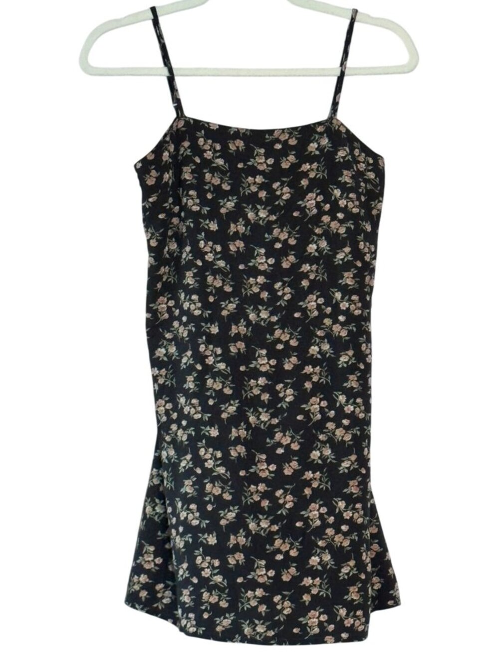 American Eagle Women's Floral Black Midi Dress - Small